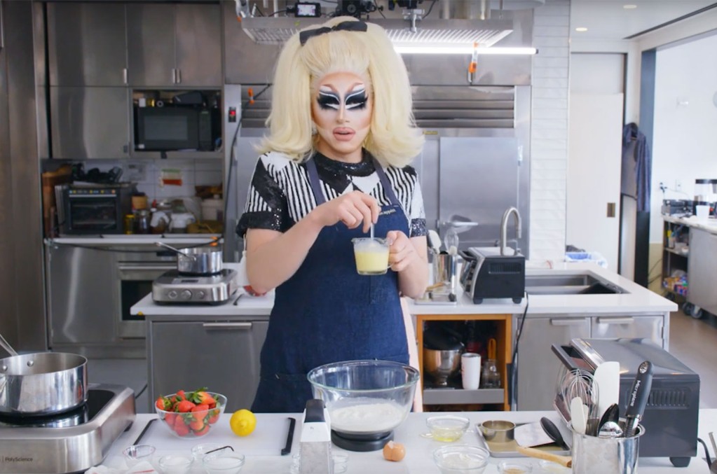 Watch Trixie Mattel Learn How to Make a Stunning Strawberry Shortcake