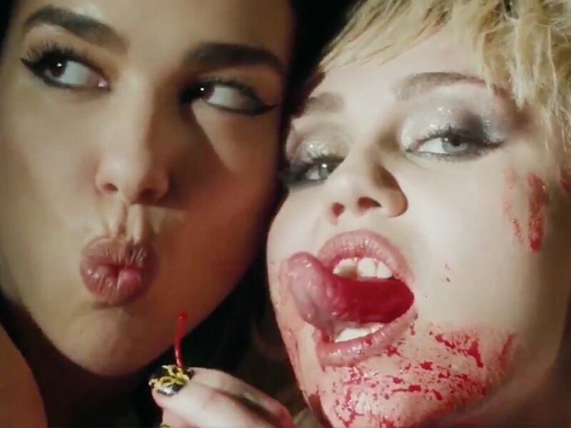 Miley Cyrus and Dua Lipa Get Covered in Cherry Juice for ‘Prisoner’: WATCH