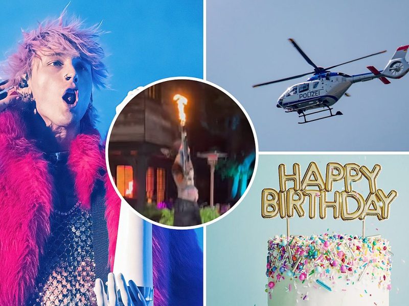 MGK’s Flamethrower Birthday Party Ends With Police Helicopter