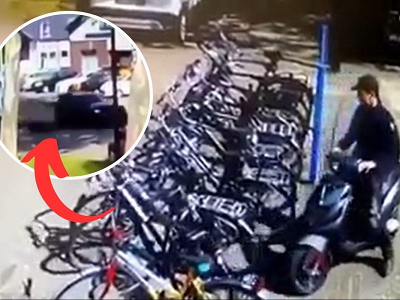 Car Delivers Instant Karma to Rude Moped Driver