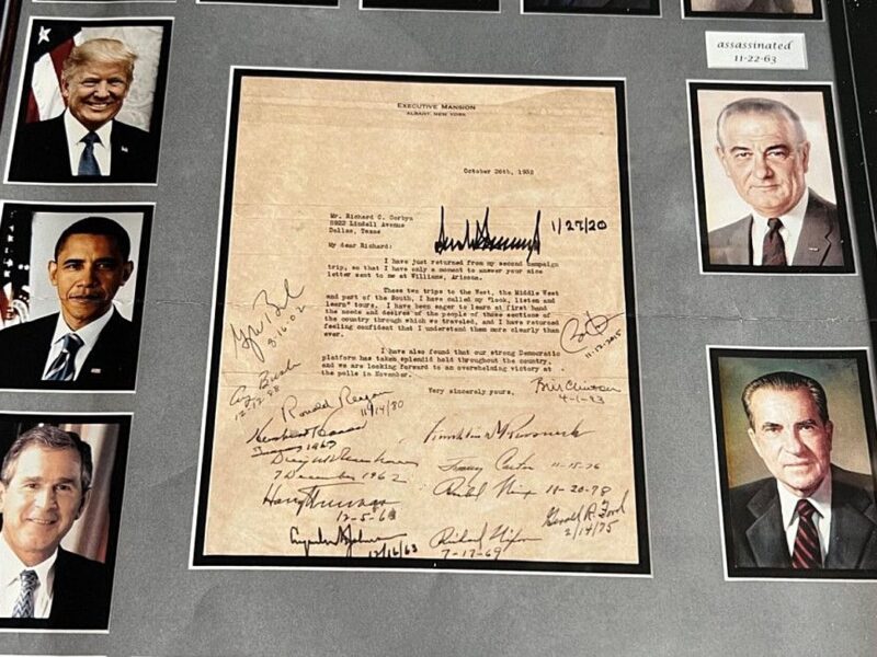 Letter Signed by 14 U.S. Presidents Selling for Nearly $200,000