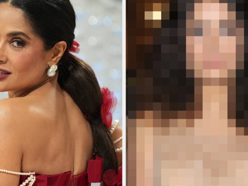 Salma Hayek’s Flower Dress Is An Optical Illusion You Need To See