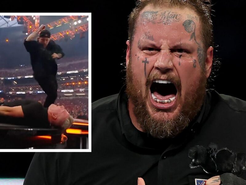 Jelly Roll Delivers High-Impact Table Smash to Pat McAfee at WrestleMania 42