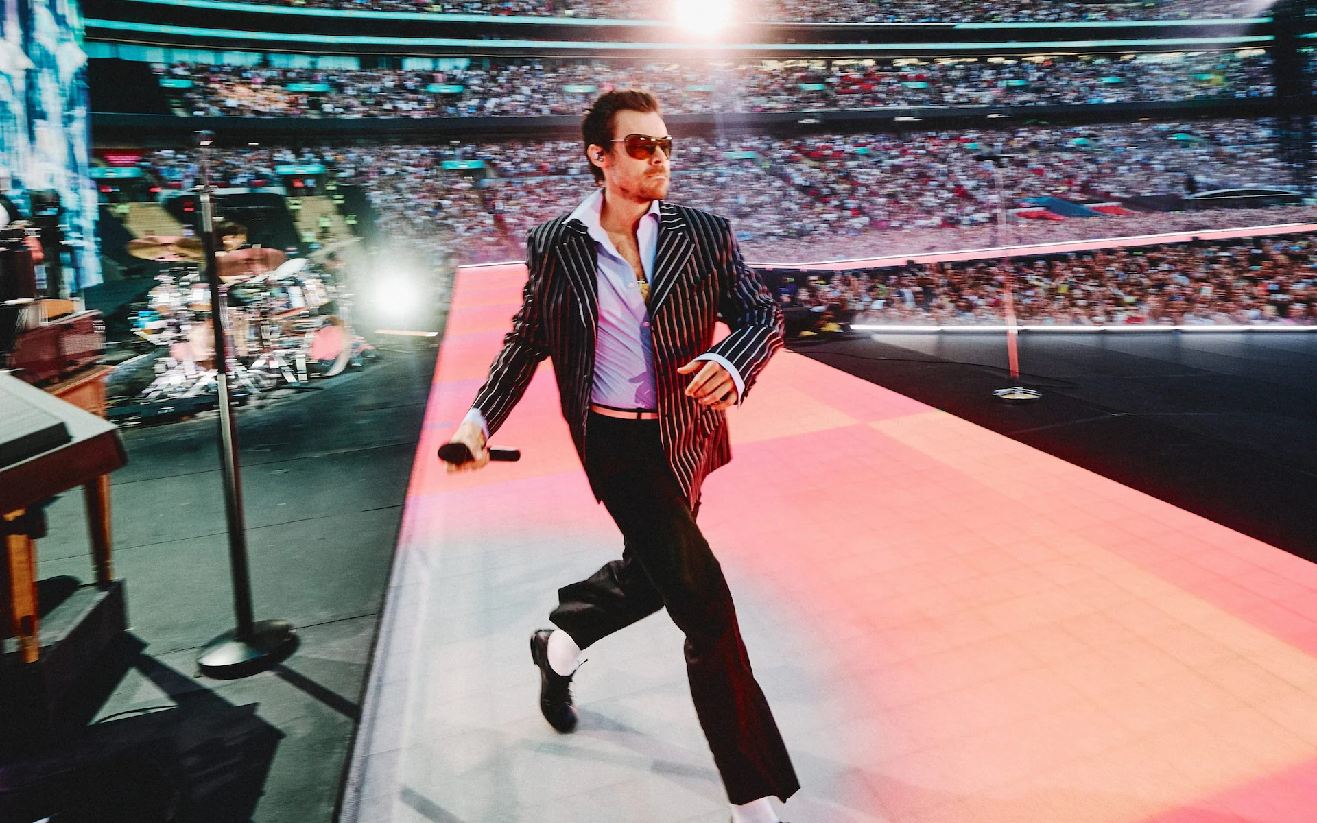Harry Styles Celebrates England's World Cup Win at Wembley
